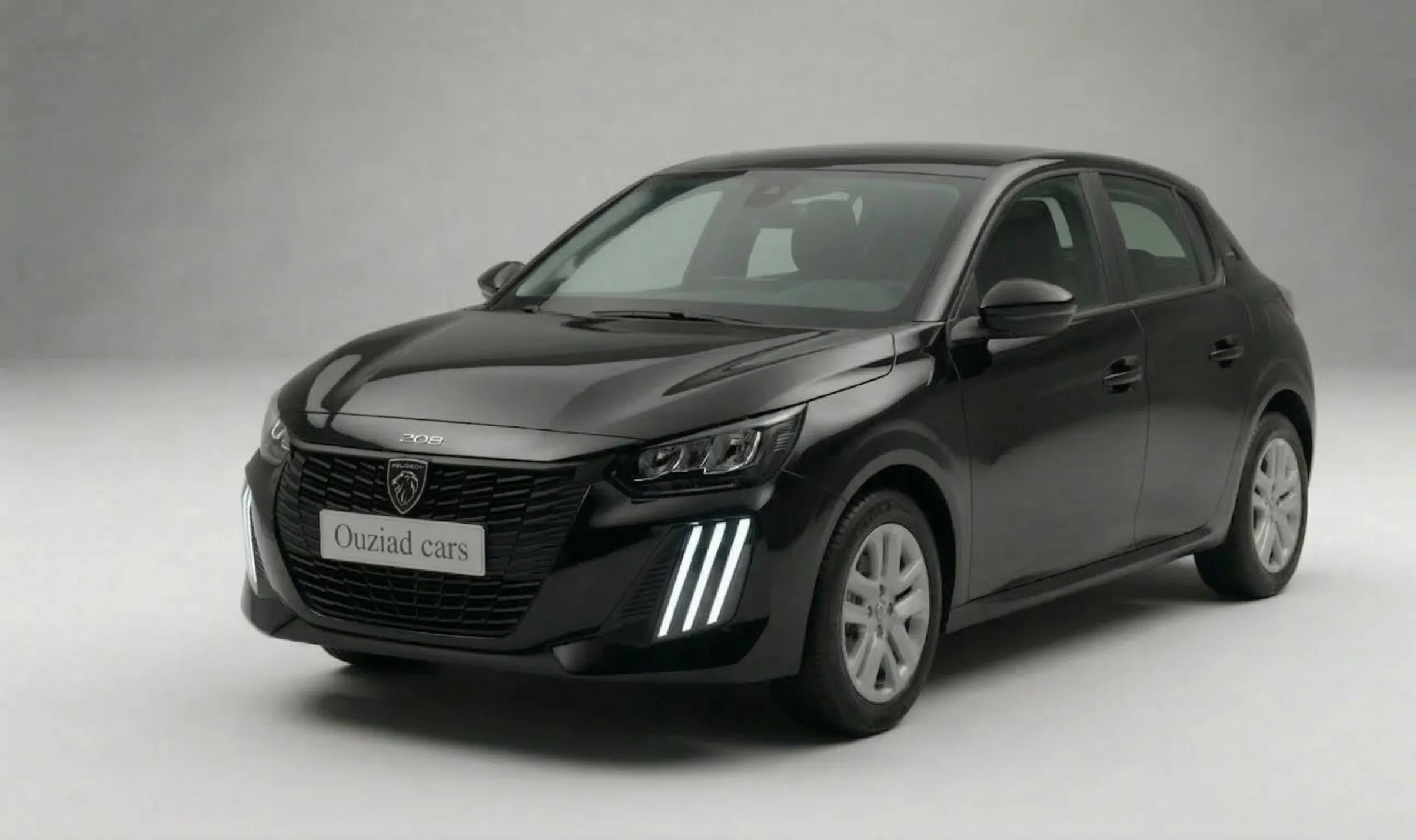 Peugeot 208 black 2024 manual diesel car rental Marrakech Morocco